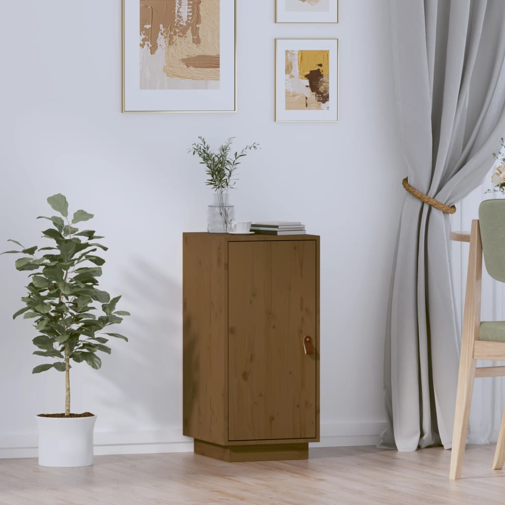 vidaXL Sideboard Honey Brown 34x40x75 cm Solid Wood Pine