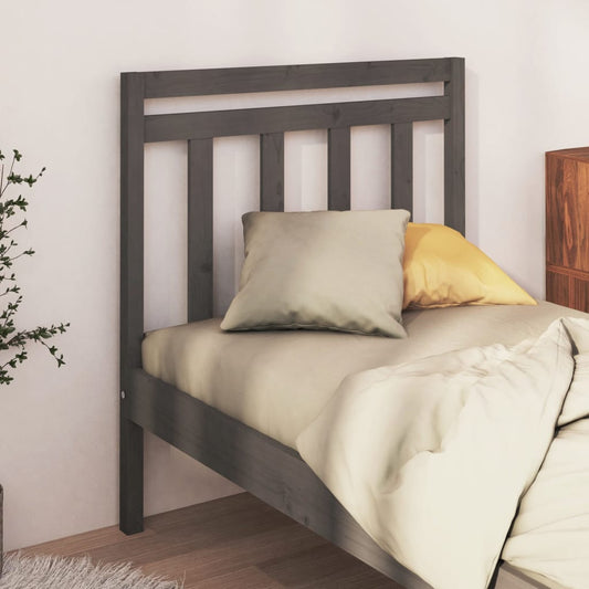 vidaXL Bed Headboard Grey 95x4x100 cm Solid Wood Pine