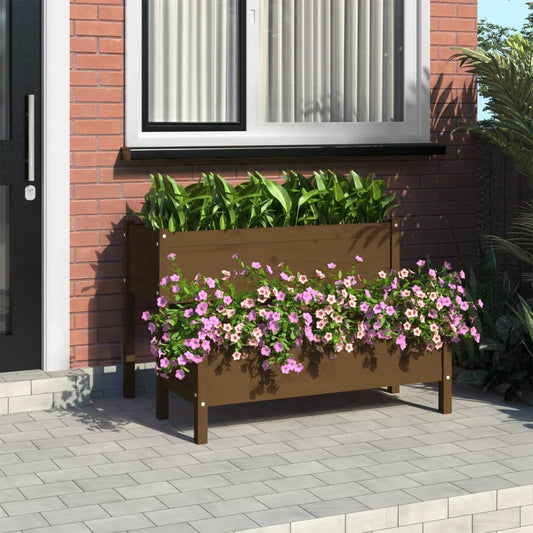 vidaXL Planter Honey Brown110x84x75 cm Solid Wood Pine