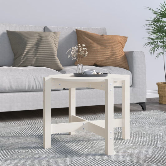 vidaXL Coffee Table White Ì÷ 62.5x45 cm Solid Wood Pine