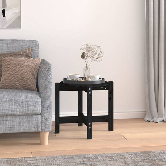 vidaXL Coffee Table Black Ì÷ 52.5x45 cm Solid Wood Pine