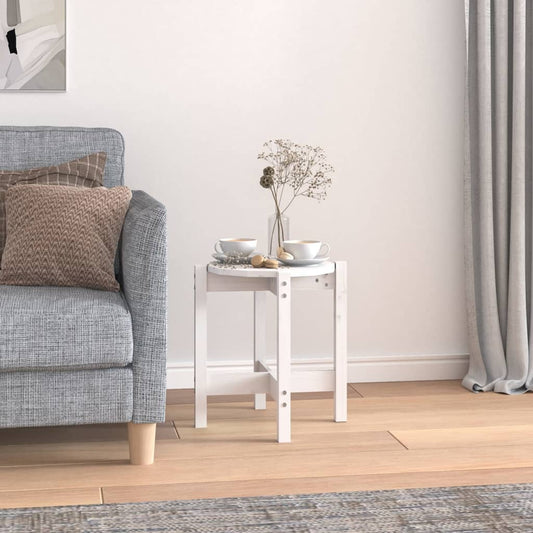 vidaXL Coffee Table White Ì÷ 42.5x45 cm Solid Wood Pine