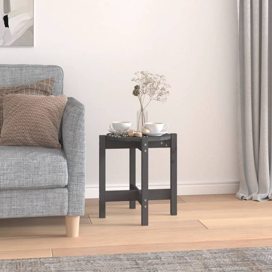 vidaXL Coffee Table Grey Ì÷ 42.5x45 cm Solid Wood Pine