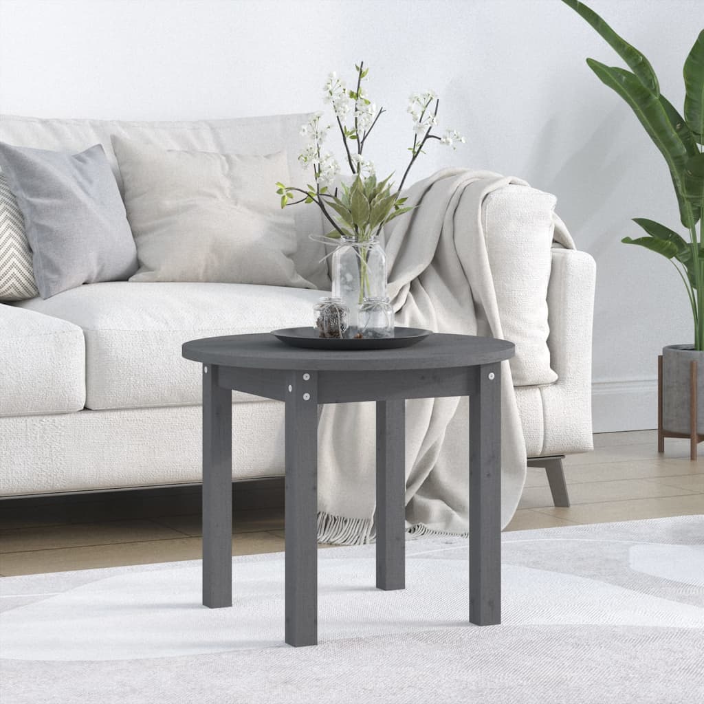 vidaXL Coffee Table Grey Ì÷ 55x45 cm Solid Wood Pine
