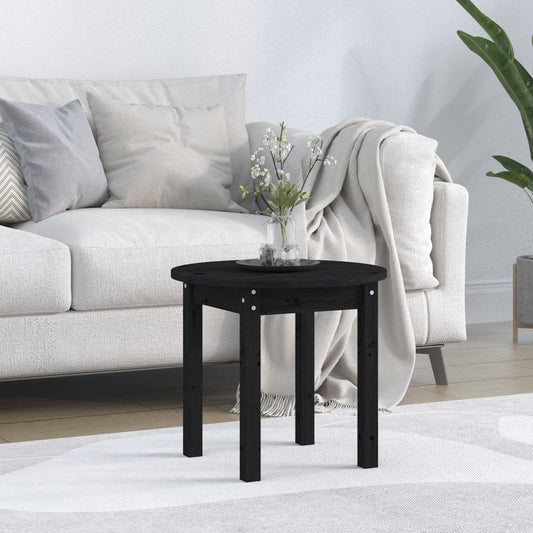 vidaXL Coffee Table Black Ì÷ 45x40 cm Solid Wood Pine