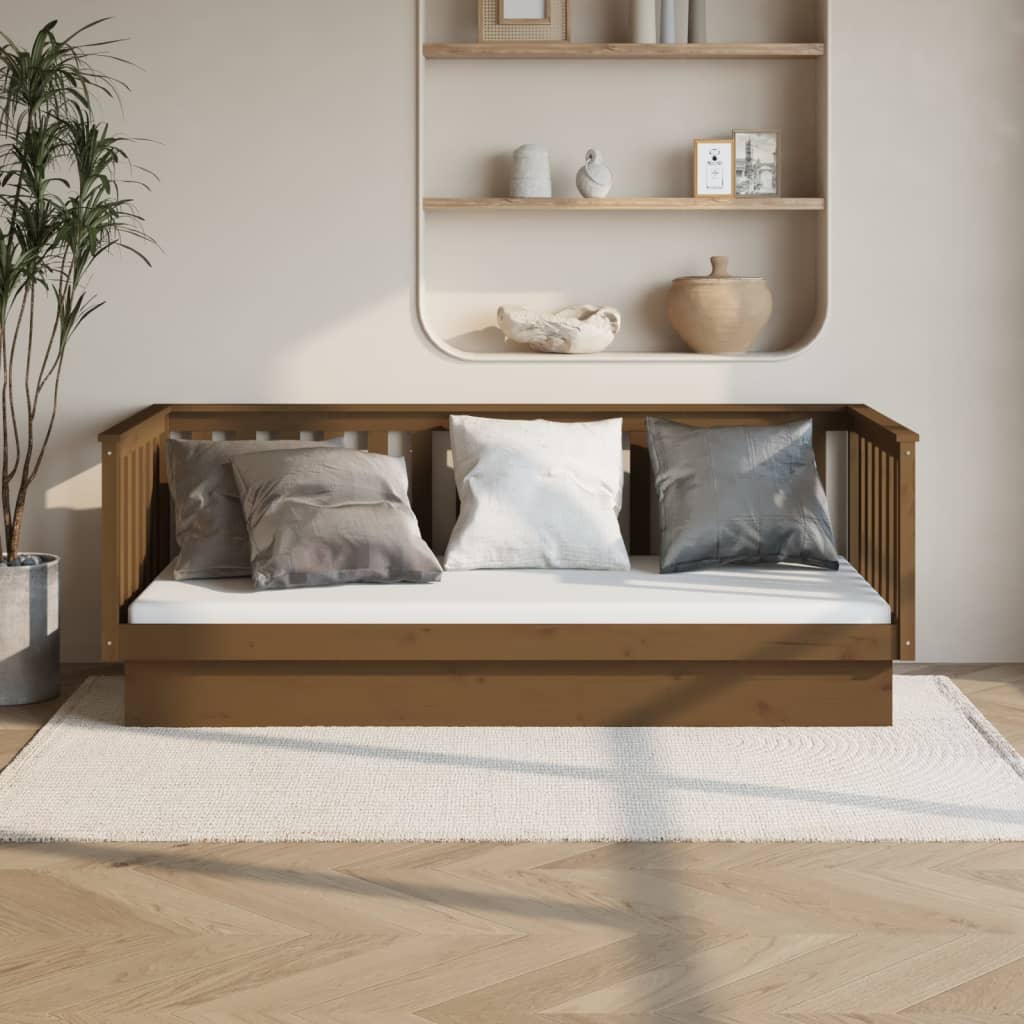 vidaXL Day Bed Honey Brown 80x200 cm Solid Wood Pine