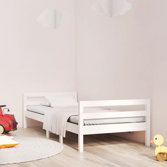 vidaXL Bed Frame White 80x200 cm Solid Wood Pine
