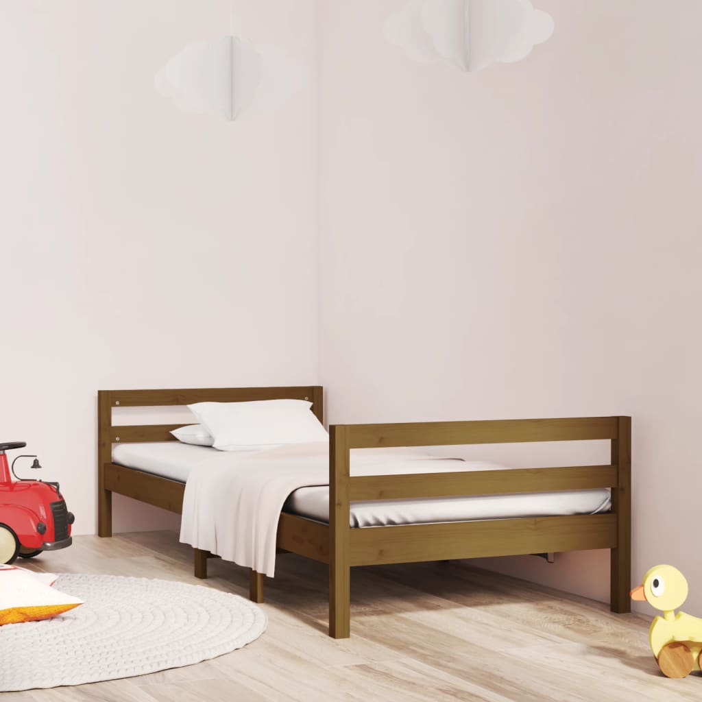 vidaXL Bed Frame Honey Brown 80x200 cm Solid Wood Pine