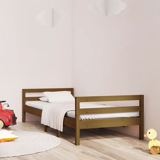 vidaXL Bed Frame Honey Brown 80x200 cm Solid Wood Pine