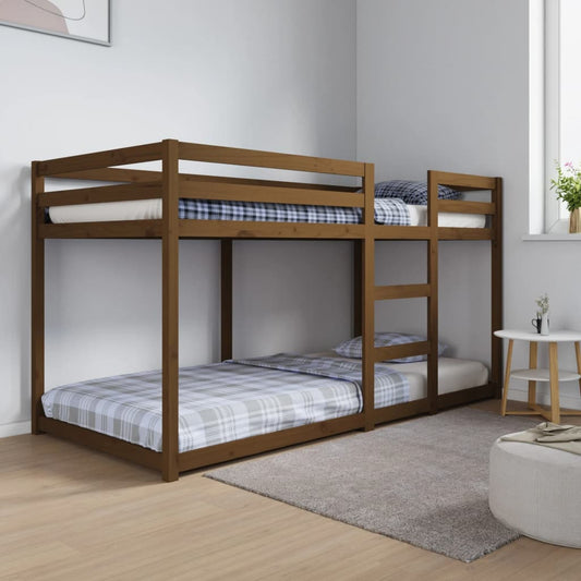 vidaXL Bunk Bed Honey Brown 90x200 cm Solid Wood Pine