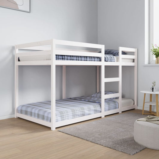 vidaXL Bunk Bed White 90x190 cm Solid Wood Pine