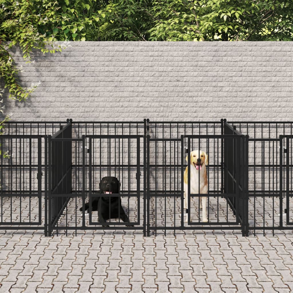 vidaXL Outdoor Dog Kennel Steel 7.51 må_