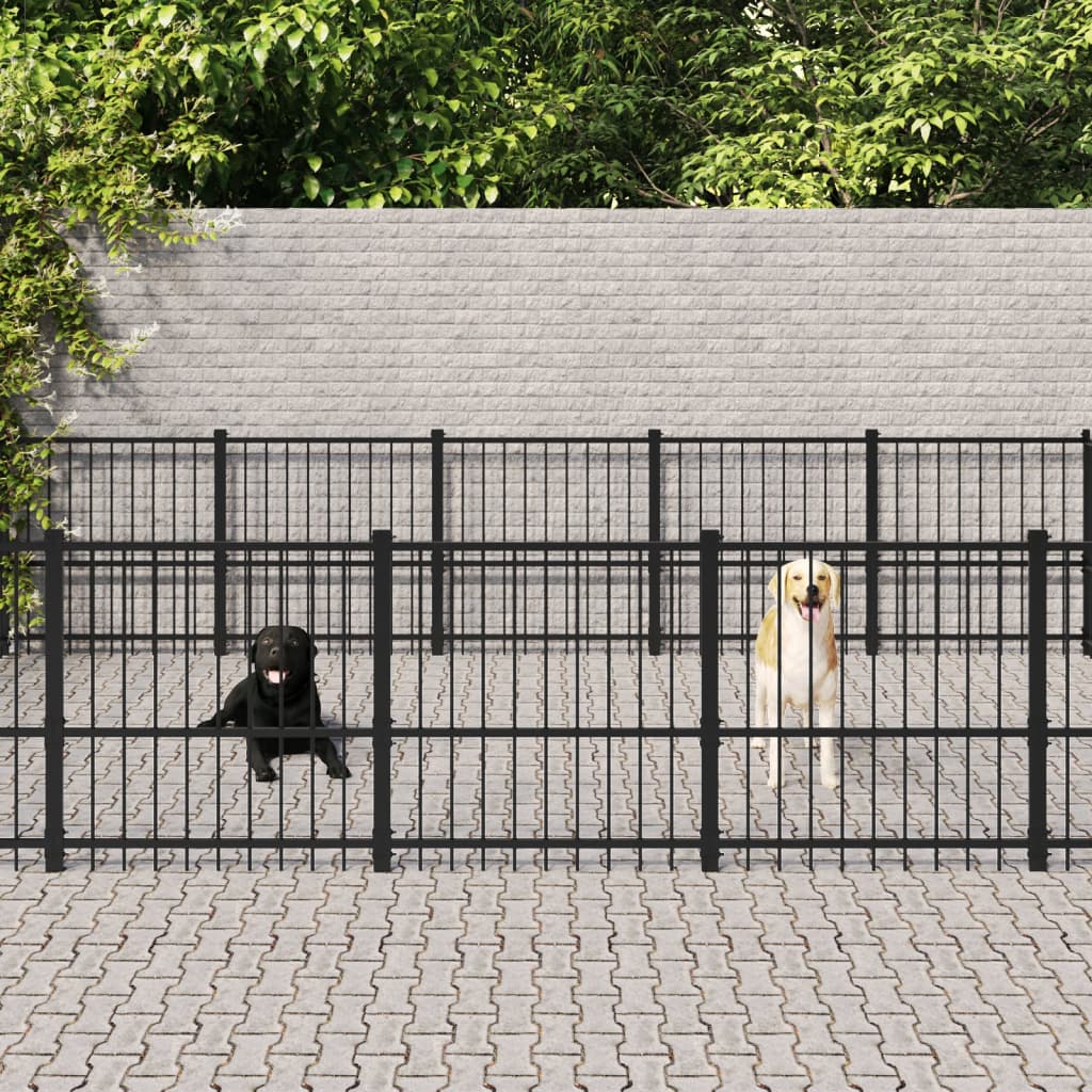 vidaXL Outdoor Dog Kennel Steel 30.11 må_