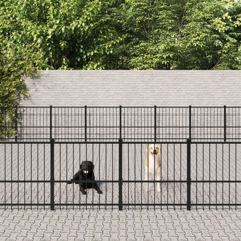 vidaXL Outdoor Dog Kennel Steel 76.21 må_