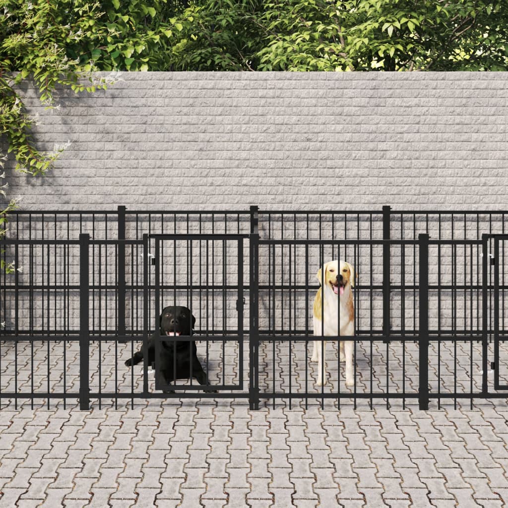 vidaXL Outdoor Dog Kennel Steel 7.51 må_