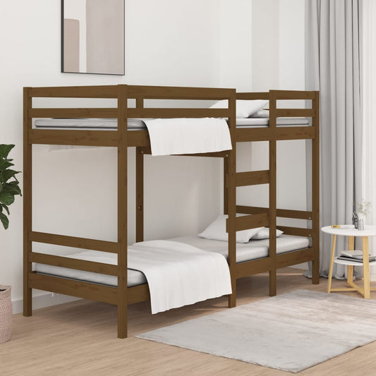 vidaXL Bunk Bed Honey Brown 80x200 cm Solid Wood Pine