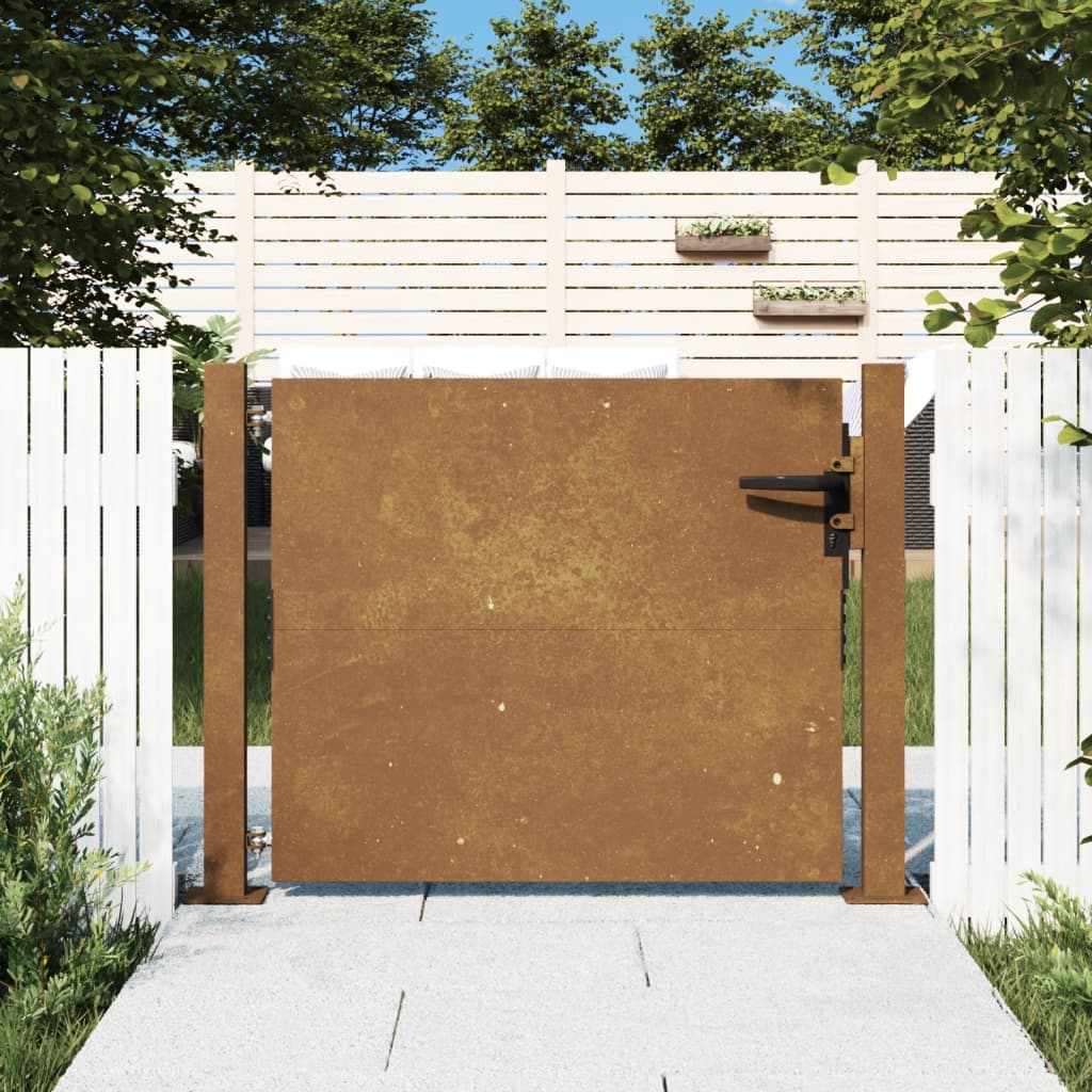 vidaXL Garden Gate 105x105 cm Corten Steel
