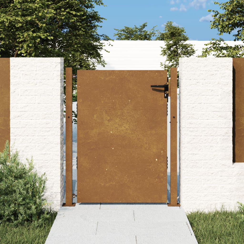vidaXL Garden Gate 105x155 cm Corten Steel