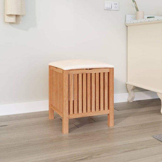 vidaXL Bathroom Stool 40.5x40x52 cm Solid Wood Walnut