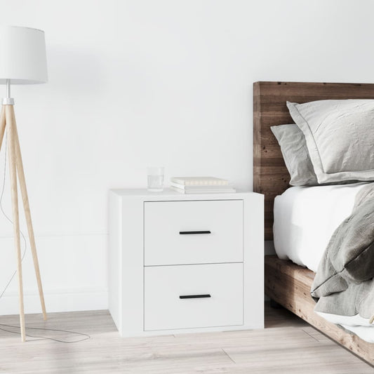 vidaXL Bedside Cabinet White 50x39x47 cm