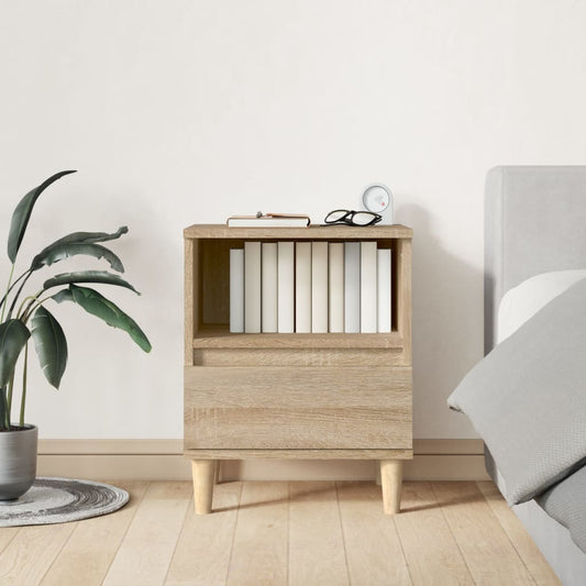 vidaXL Bedside Cabinet Sonoma Oak 40x35x50 cm