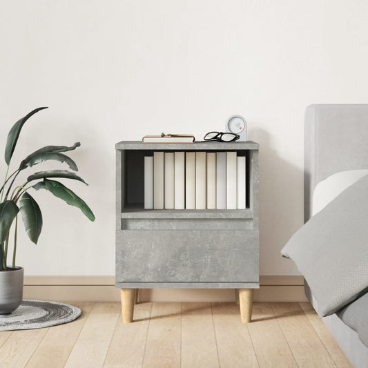 vidaXL Bedside Cabinet Concrete Grey 40x35x50 cm