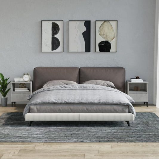 vidaXL Bedside Cabinets 2 pcs Concrete Grey 40x35x50 cm