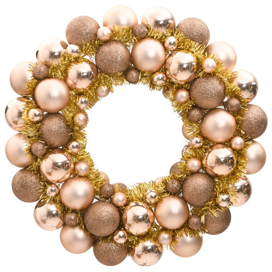 vidaXL Christmas Wreath Rose Gold 45 cm Polystyrene