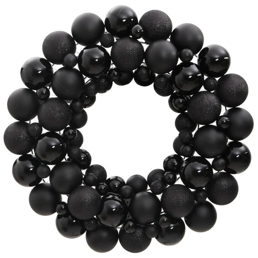 vidaXL Christmas Wreath Black 45 cm Polystyrene
