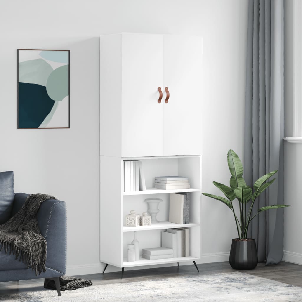 vidaXL Highboard White 69.5x34x180 cm Engineered Wood