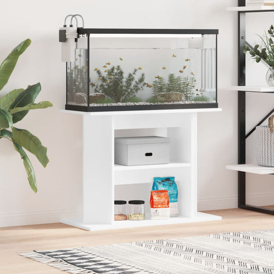 vidaXL Aquarium Stand White 80x35x60 cm Engineered Wood