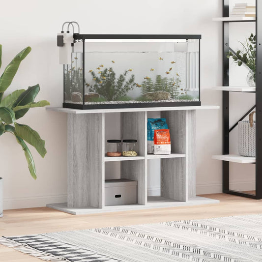 vidaXL Aquarium Stand Grey Sonoma 100x40x60 cm Engineered Wood