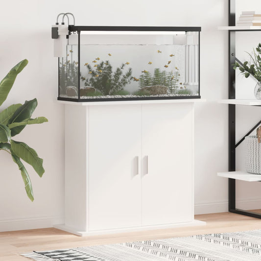vidaXL Aquarium Stand White 81x36x73 cm Engineered Wood
