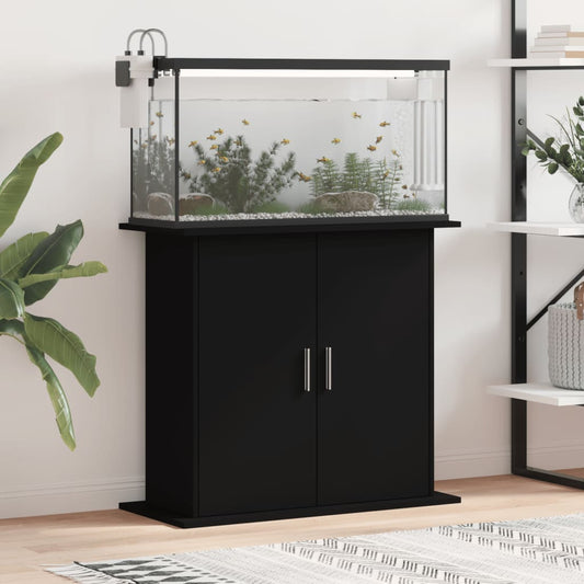 vidaXL Aquarium Stand Black 81x36x73 cm Engineered Wood