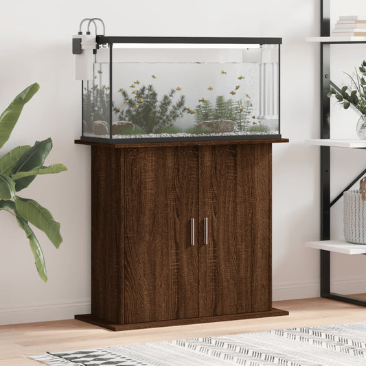 vidaXL Aquarium Stand Brown Oak 81x36x73 cm Engineered Wood