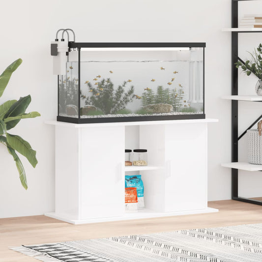 vidaXL Aquarium Stand High Gloss White 101x41x58 cm Engineered Wood