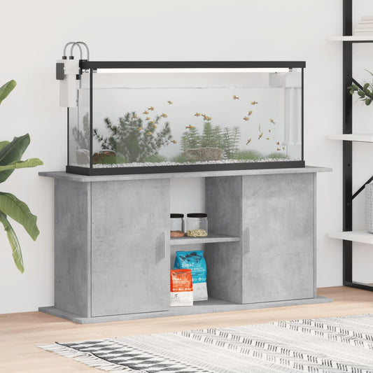 vidaXL Aquarium Stand Concrete Grey 121x41x58 cm Engineered Wood