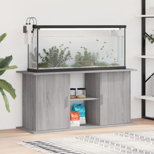 vidaXL Aquarium Stand Grey Sonoma 121x41x58 cm Engineered Wood
