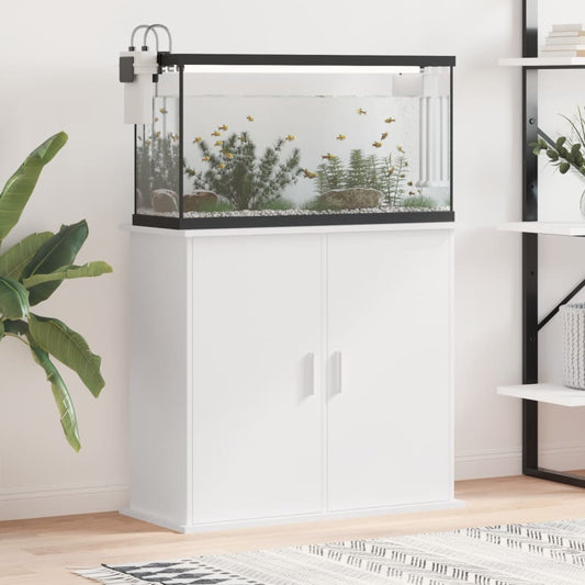 vidaXL Aquarium Stand White 81x36x73 cm Engineered Wood