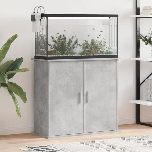 vidaXL Aquarium Stand Concrete Grey 81x36x73 cm Engineered Wood