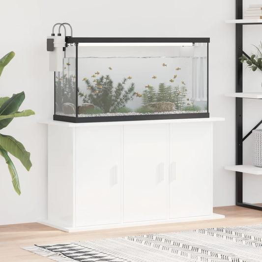 vidaXL Aquarium Stand High Gloss White 101x41x58 cm Engineered Wood