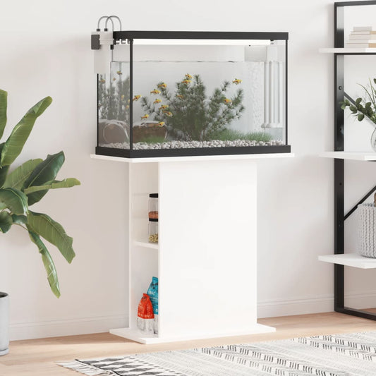 vidaXL Aquarium Stand High Gloss White 36x75x72.5 cm Engineered Wood