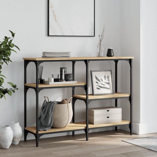 vidaXL Console Table Sonoma Oak 102x29x75 cm Engineered Wood