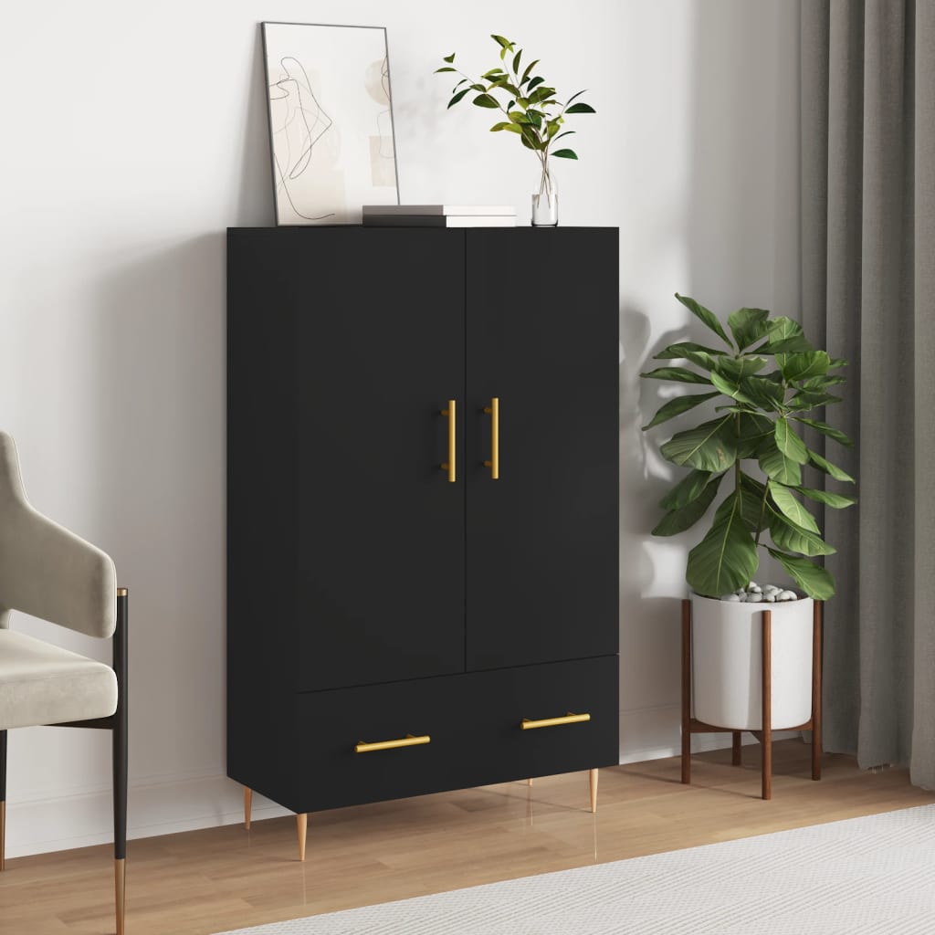 vidaXL Highboard Black 69.5x31x115 cm Engineered Wood