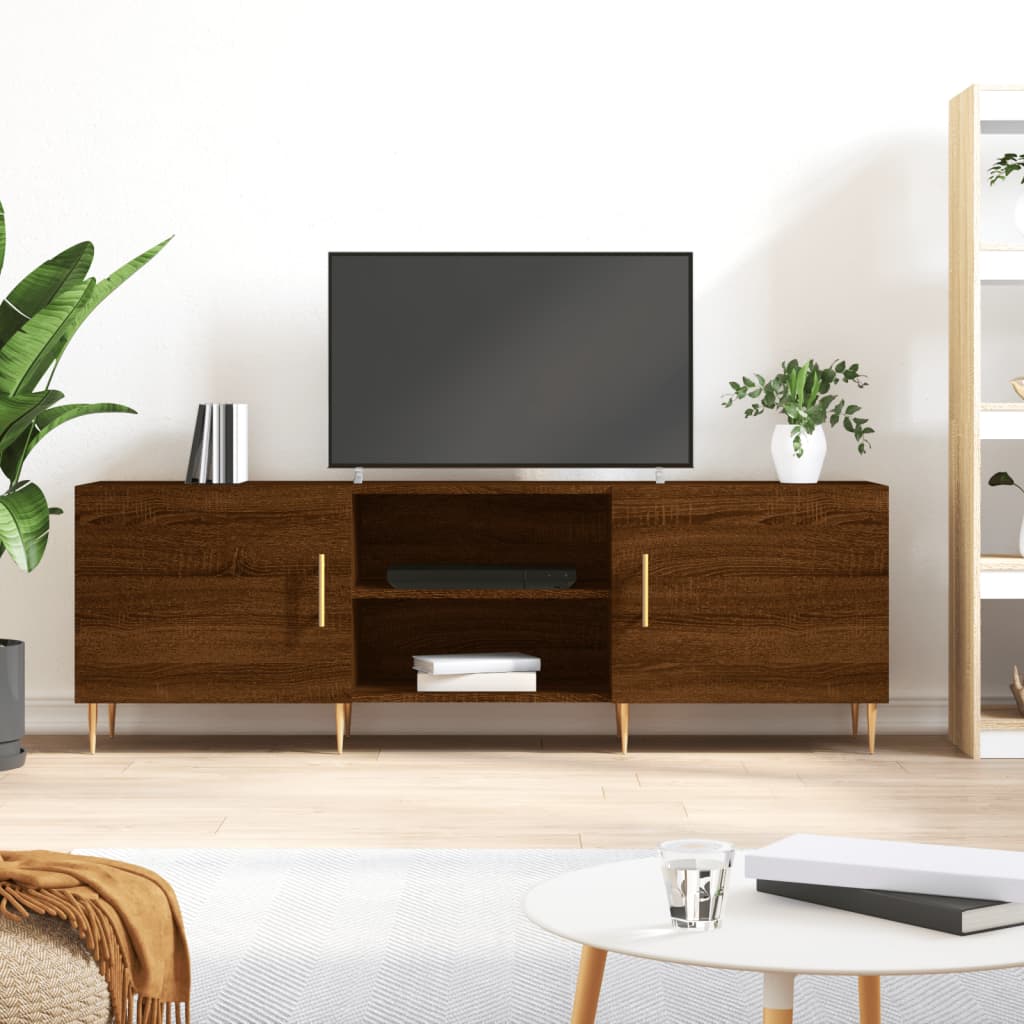vidaXL TV Cabinet Brown Oak 150x30x50 cm Engineered Wood