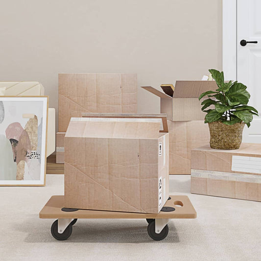 vidaXL Dolly Trolleys 2 pcs Rectangular Engineered Wood