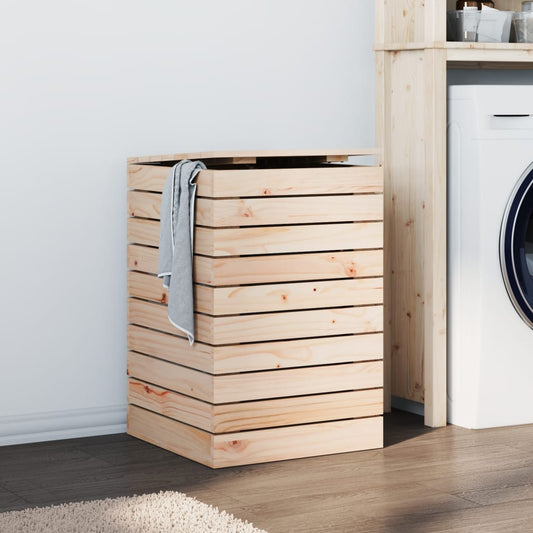 vidaXL Laundry Basket 44x44x66 cm Solid Wood Pine