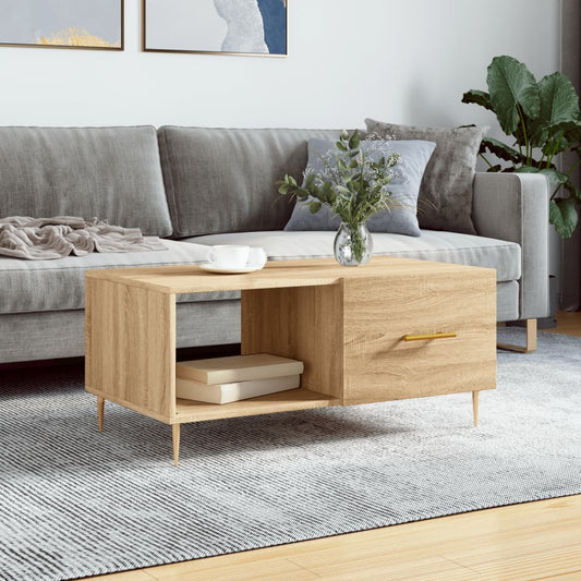 vidaXL Coffee Table Sonoma Oak 90x50x40 cm Engineered Wood