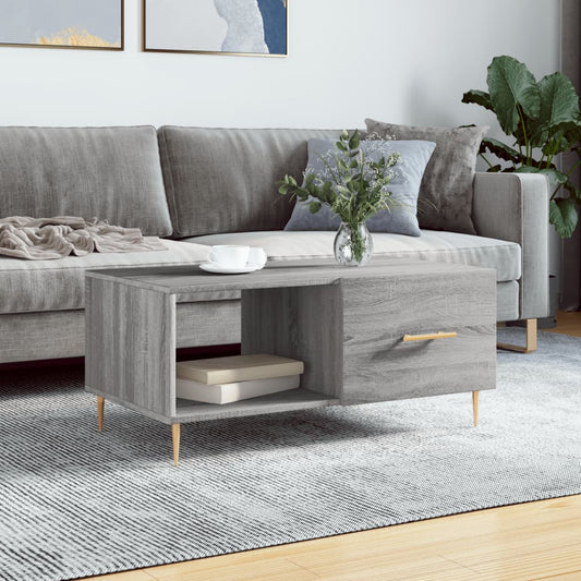 vidaXL Coffee Table Grey Sonoma 90x50x40 cm Engineered Wood