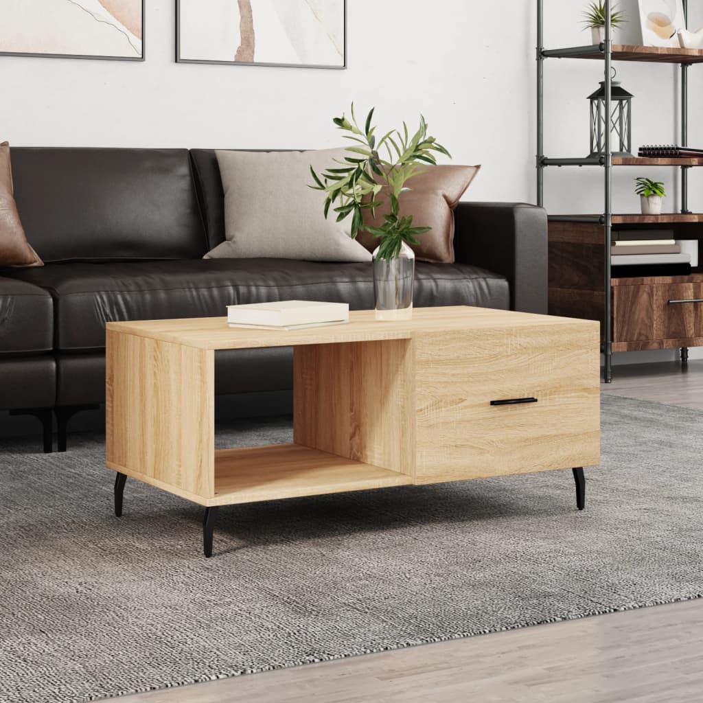 vidaXL Coffee Table Sonoma Oak 90x50x40 cm Engineered Wood